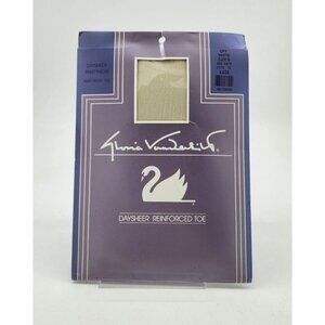 Gloria Vanderbilt Daysheer Reinforced Toe Sheer Leg Pantyhose Off White Size B